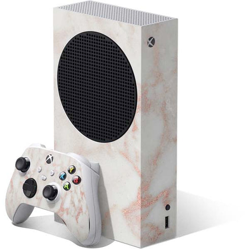 Rose Gold Marble Xbox Series S Bundle Skin