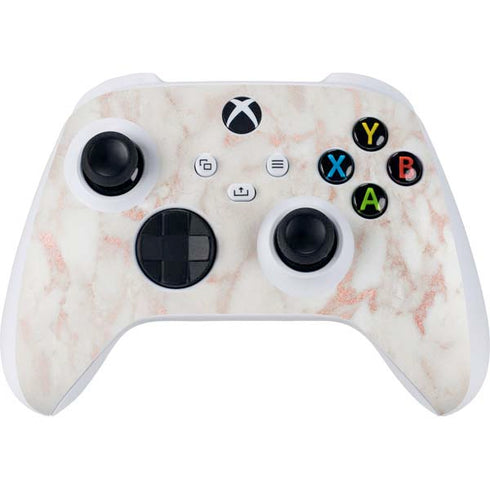Rose Gold Marble Xbox Series S Controller Skin
