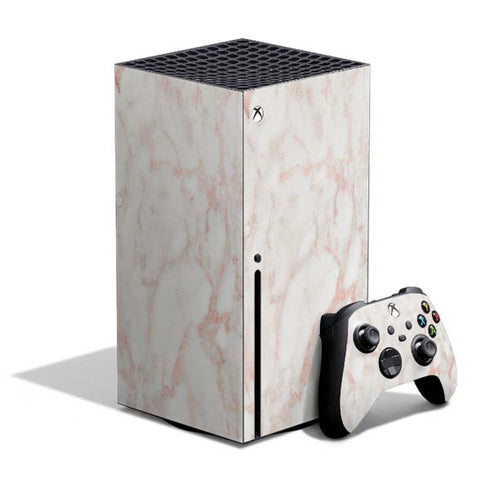 Rose Gold Marble Xbox Series X Bundle Skin