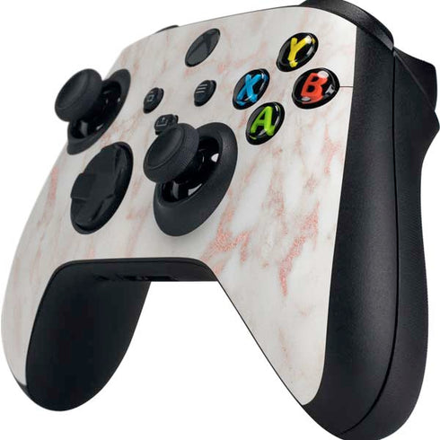 Rose Gold Marble Xbox Series X Controller Skin
