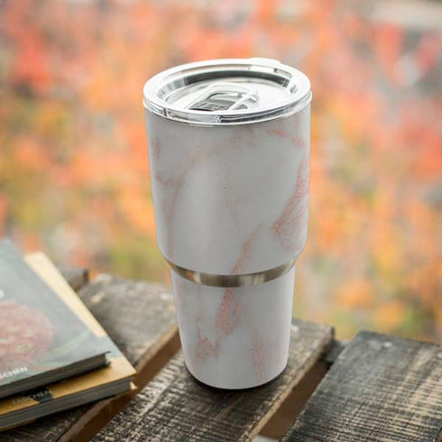 Rose Gold Marble Yeti 30oz Rambler Tumbler Skin