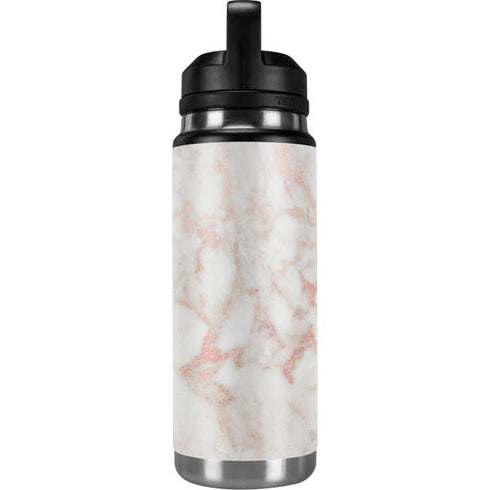 Rose Gold Marble YETI Rambler 26oz Bottle Skin