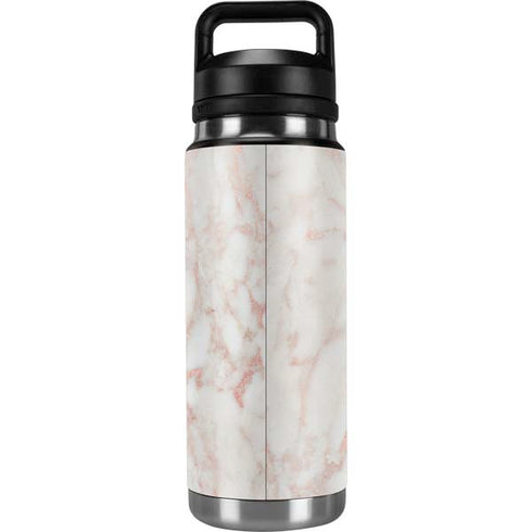 Rose Gold Marble YETI Rambler 26oz Bottle Skin