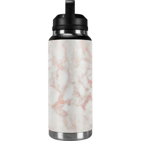 Rose Gold Marble YETI Rambler 36oz Bottle Skin
