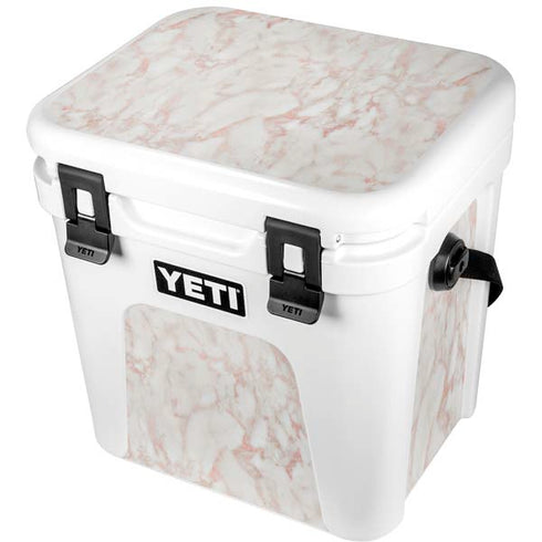 Rose Gold Marble YETI Roadie 24 Hard Cooler Skin