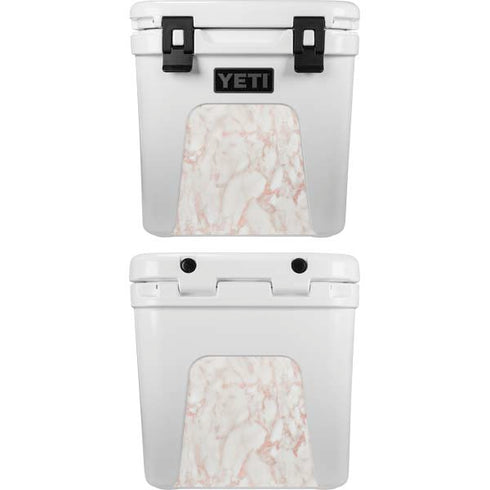 Rose Gold Marble YETI Roadie 24 Hard Cooler Skin