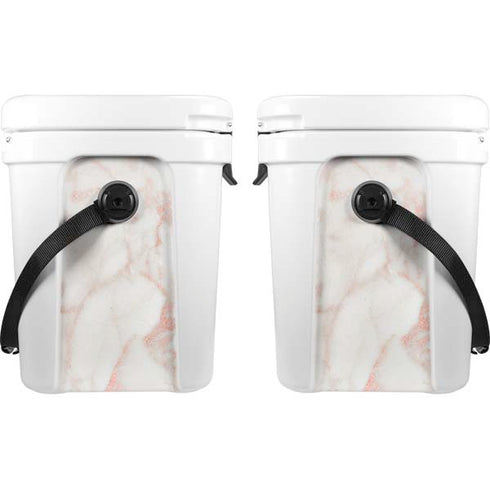 Rose Gold Marble YETI Roadie 24 Hard Cooler Skin