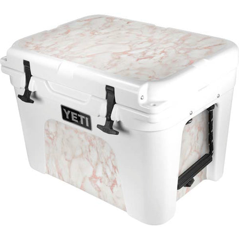 Rose Gold Marble YETI Tundra 35 Hard Cooler Skin