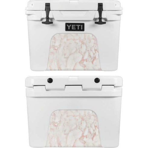 Rose Gold Marble YETI Tundra 35 Hard Cooler Skin
