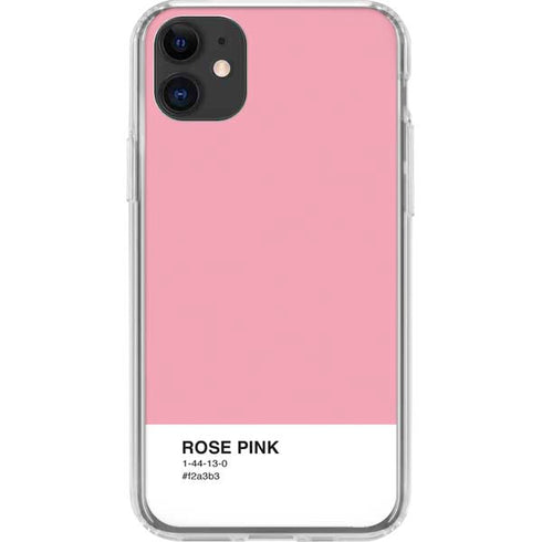 Rose Pink Color Palette iPhone 11 Clear Case