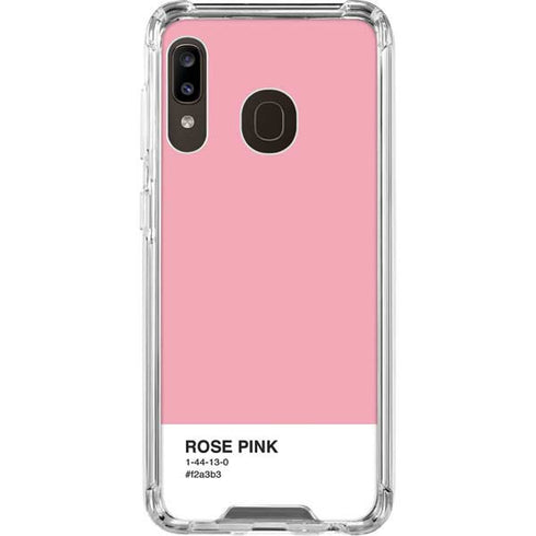 Rose Pink Color Palette Galaxy A30 Clear Case