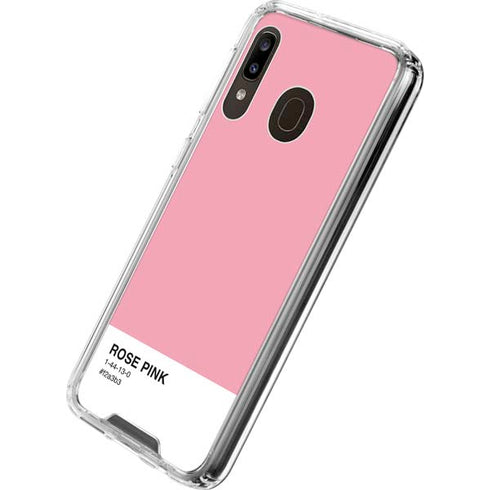 Rose Pink Color Palette Galaxy A30 Clear Case
