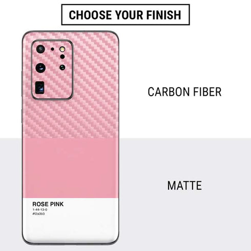 Rose Pink Color Palette Galaxy S20 Ultra 5G Skin