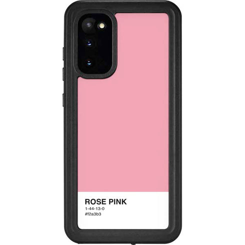 Rose Pink Color Palette Galaxy S20 Waterproof Case