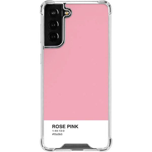 Rose Pink Color Palette Galaxy S21 FE Clear Case