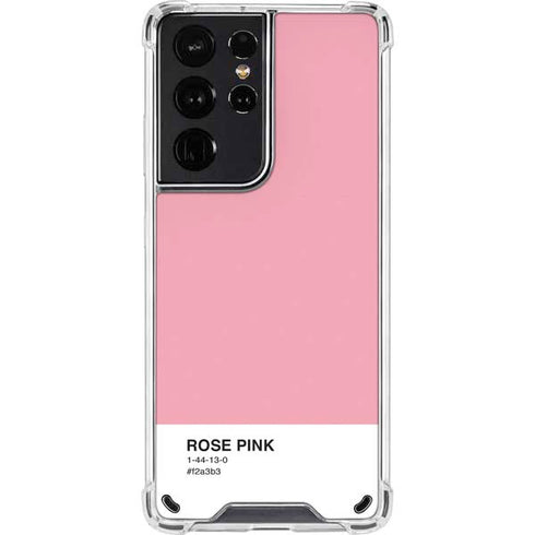 Rose Pink Color Palette Galaxy S21 Ultra 5G Clear Case