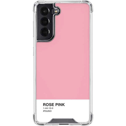 Rose Pink Color Palette Galaxy S22 Clear Case