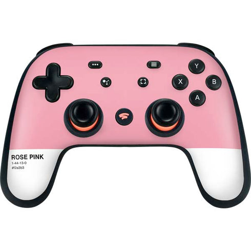 Rose Pink Color Palette Google Stadia Controller Skin