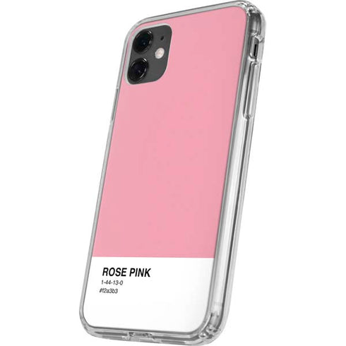 Rose Pink Color Palette iPhone 11 Clear Case