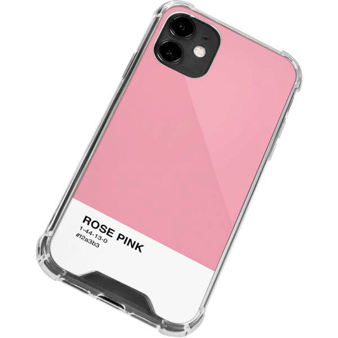 Rose Pink Color Palette iPhone 12 Mini Clear Case