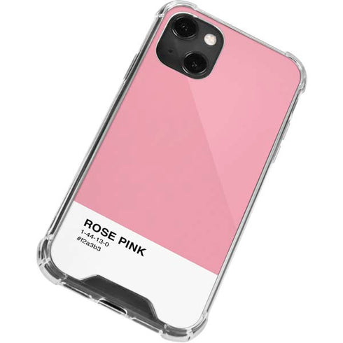 Rose Pink Color Palette iPhone 14 Plus Clear Case
