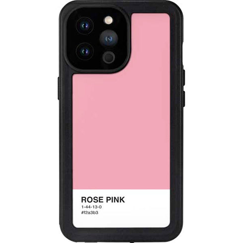 Rose Pink Color Palette iPhone 14 Pro Max Waterproof Case