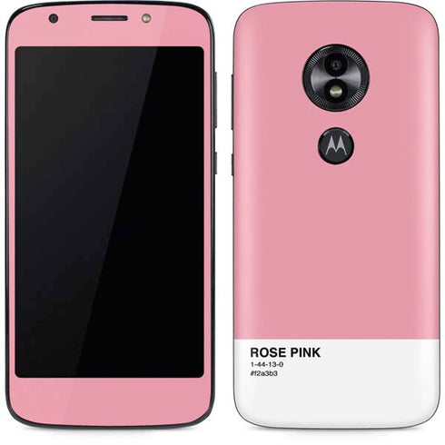 Rose Pink Color Palette Moto E5 Play Skin