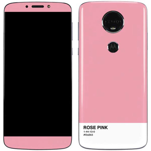 Rose Pink Color Palette Moto E5 Plus Skin