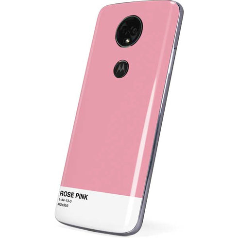 Rose Pink Color Palette Moto E5 Plus Skin