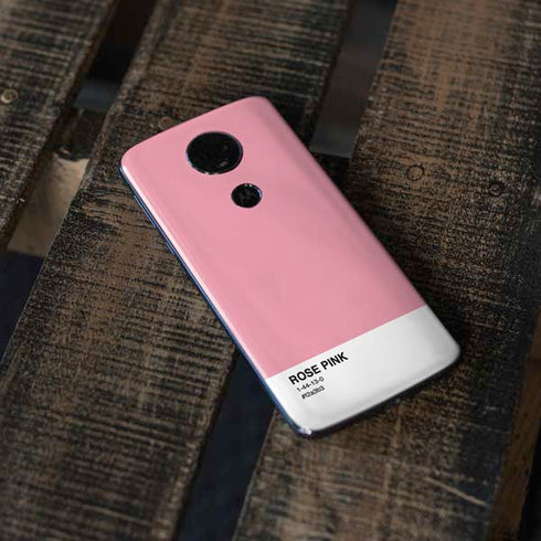 Rose Pink Color Palette Moto E5 Plus Skin