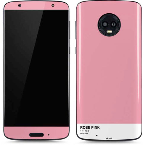 Rose Pink Color Palette Moto G6 Skin
