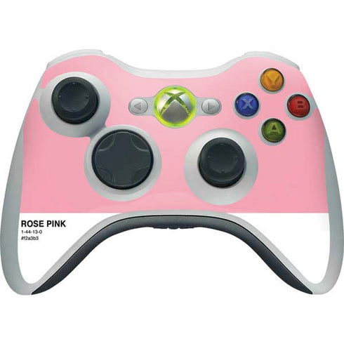 Rose Pink Color Palette Xbox 360 Wireless Controller Skin