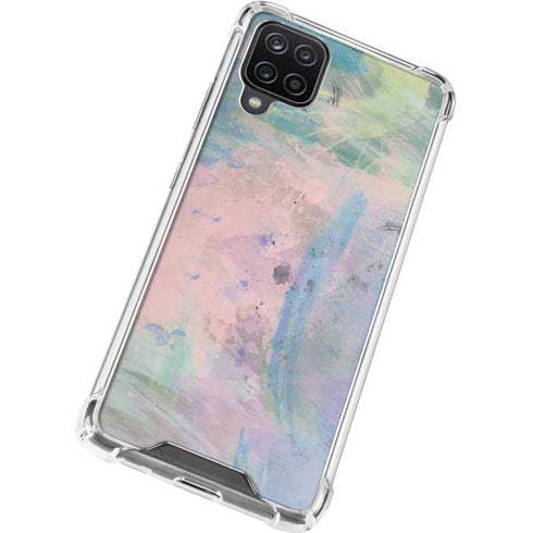 Rose Quartz & Serenity Abstract Galaxy A12 Clear Case