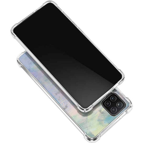 Rose Quartz & Serenity Abstract Galaxy A12 Clear Case