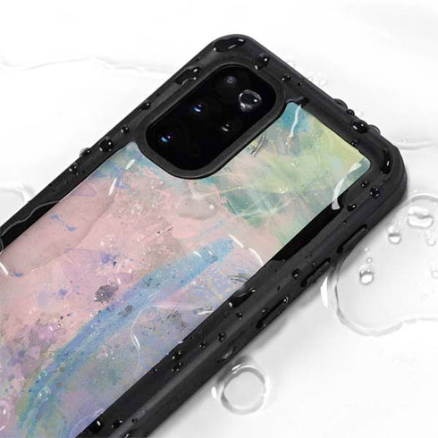 Rose Quartz & Serenity Abstract Galaxy S20 Plus Waterproof Case