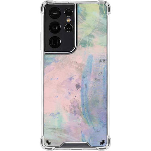 Rose Quartz & Serenity Abstract Galaxy S21 Ultra 5G Clear Case