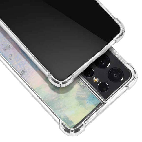 Rose Quartz & Serenity Abstract Galaxy S21 Ultra 5G Clear Case