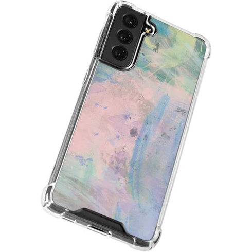 Rose Quartz & Serenity Abstract Galaxy S22 Clear Case