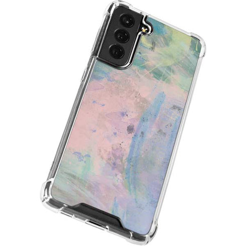 Rose Quartz & Serenity Abstract Galaxy S22 Plus Clear Case