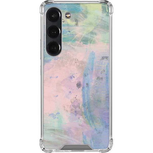 Rose Quartz & Serenity Abstract Galaxy S23 Clear Case