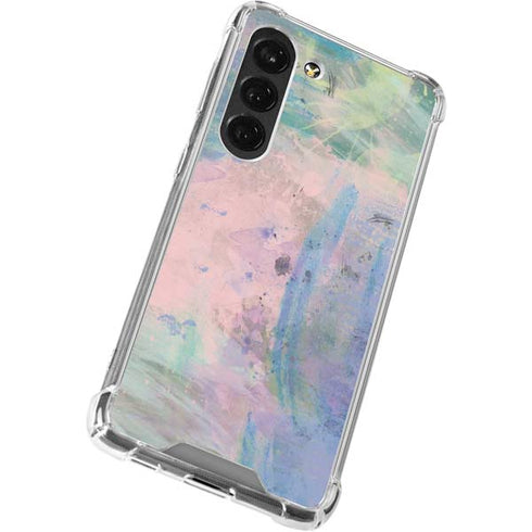 Rose Quartz & Serenity Abstract Galaxy S23 Clear Case