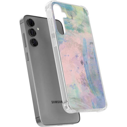 Rose Quartz & Serenity Abstract Galaxy S24 Plus Clear Case