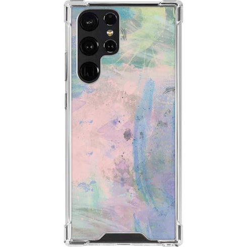 Rose Quartz & Serenity Abstract Galaxy S24 Ultra Clear Case