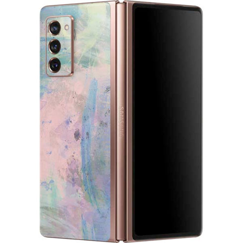 Rose Quartz & Serenity Abstract Galaxy Z Fold2 5G Skin