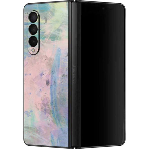 Rose Quartz & Serenity Abstract Galaxy Z Fold3 5G Skin