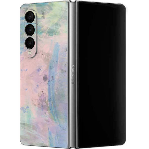 Rose Quartz & Serenity Abstract Galaxy Z Fold4 5G Skin