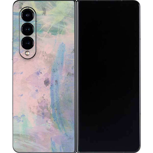 Rose Quartz & Serenity Abstract Galaxy Z Fold4 5G Skin