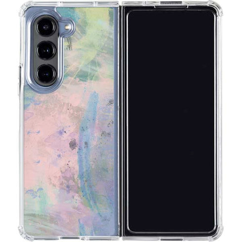 Rose Quartz & Serenity Abstract Galaxy Z Fold5 5G Clear Case