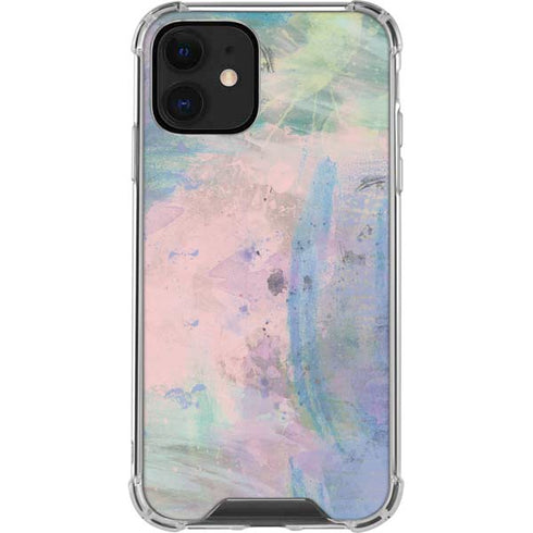 Rose Quartz & Serenity Abstract iPhone 12 Clear Case