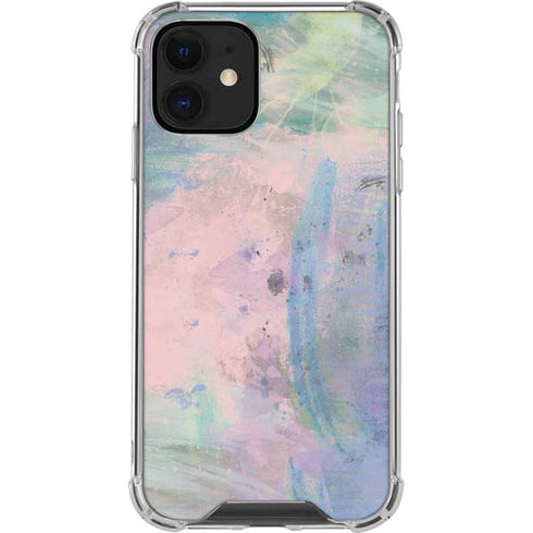 Rose Quartz & Serenity Abstract iPhone 12 Mini Clear Case